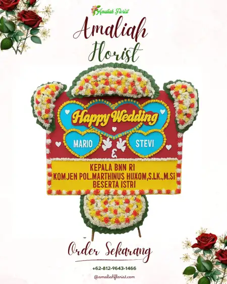 Papan Bunga Pernikahan Selopamioro